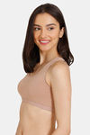 Zivame Girls Double Layered Non Wired Full Coverage Slip-on Beginner Bra (Pack of 2) - Multicolor — thumbnail 3